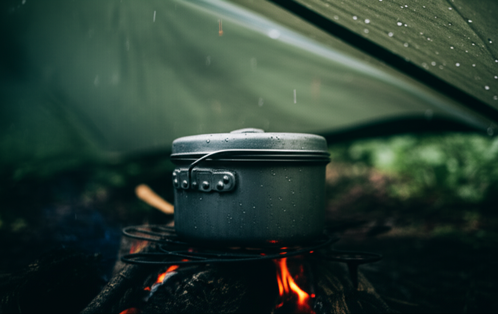 クッカーの選び方:メスティンvsコッヘルvsシェラカップ調理のイメージ