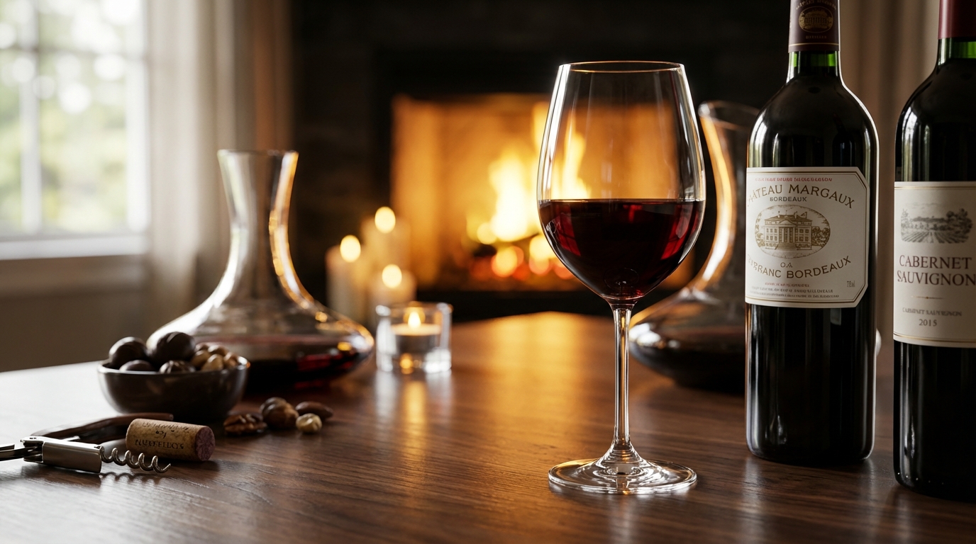 グラスの種類と形状の違い（ボルドー型・ブルゴーニュ型・万能型）のイメージ