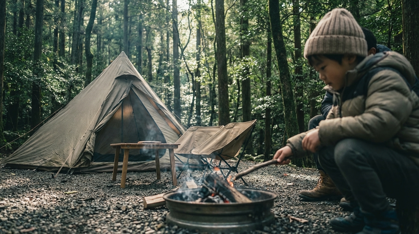 ファミリーキャンプ 焚き火とは？基礎知識を解説